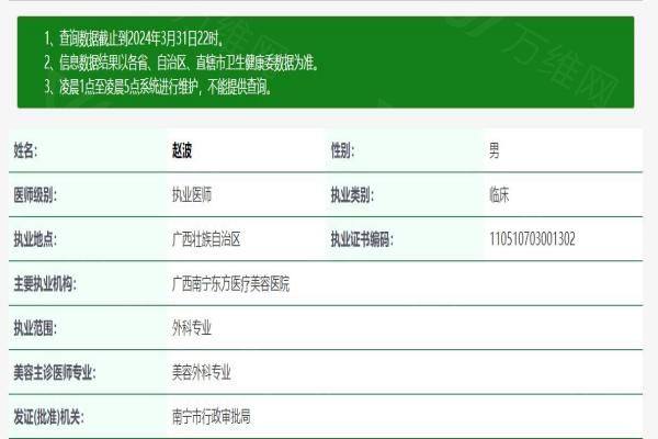 广西南宁东方医疗美容医院赵波医生www.zgszw.com